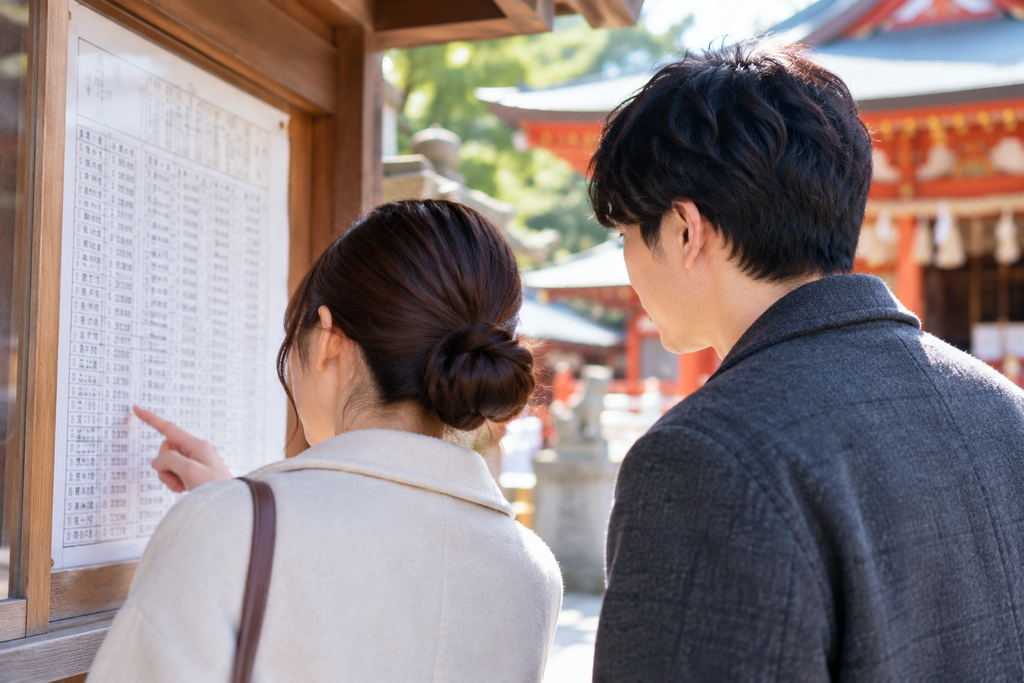 2027年の厄年にあたる生まれ年を確認している様子